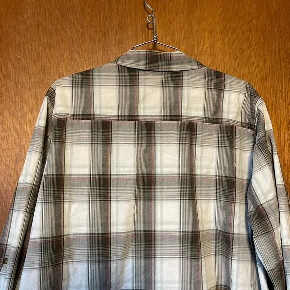 Carhartt Plaid Button Down Shirt - White and Brown - Picture 6 of 7